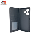 Чехол-книга для Xiaomi Poco M6 4G/Redmi 13 4G в бок, черного цвета