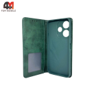 Чехол-книга для Xiaomi Poco M6 4G/Redmi 13 4G в бок, зеленого цвета
