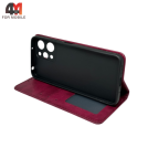 Чехол-книга для Xiaomi Redmi 12 4G в бок, бордового цвета