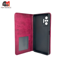Чехол-книга для Xiaomi Redmi Note 10 pro/Note 10 pro max в бок, бордового цвета