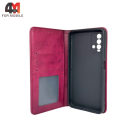 Чехол-книга для Xiaomi Redmi 9T в бок, бордового цвета