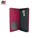 Чехол-книга для Xiaomi Redmi 9/Poco M2 в бок, бордового цвета