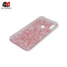 Чехол для Xiaomi Redmi Note 7/Note 7 Pro силиконовый, глиттер, красного цвета