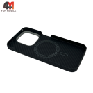 Чехол Iphone 14 Plus/15 Plus кевларовый, MagSafe, черного цвета