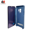Чехол-книга для Samsung S9 clear view cover, темно-синего цвета
