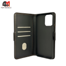 Чехол-книга для Xiaomi Redmi 12 4G шов, черного цвета, Case