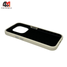 Чехол для Iphone 15 Pro Leather Case, Labubu, бежевого цвета