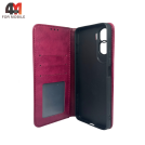 Чехол-книга для Huawei Honor 90 Lite 5G/X50i 5G в бок, бордового цвета