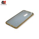 Чехол для Xiaomi Redmi 5 силиконовый с блестками, золотого цвета
