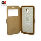 Чехол-книга для Meizu M5 золотого цвета, Experts