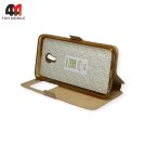 Чехол-книга для Meizu M5 золотого цвета, Experts