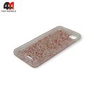 Чехол для Xiaomi Redmi 6A силиконовый, глиттер, красного цвета