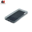 Чехол для Xiaomi Redmi 7A силиконовый, глиттер, черного цвета