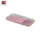 Чехол для Huawei Y5 2019/Honor 8S силиконовый, глиттер, пудрового цвета