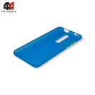 Чехол для Xiaomi Mi 9T/Redmi K20/K20 Pro силиконовый, матовый с цветными кнопками, голубого цвета