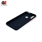 Чехол для Xiaomi Redmi Note 7/Note 7 Pro силиконовый, матовый с цветными кнопками, черного цвета