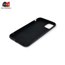 Чехол для Iphone 11 силиконовый, глянцевый с логотипом, черного цвета, Hicool