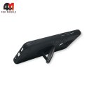 Чехол для Xiaomi Redmi Note 9/Redmi 10X пластиковый, противоударный с подставкой, черного цвета