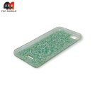 Чехол для Xiaomi Redmi 6A силиконовый, глиттер, зеленого цвета