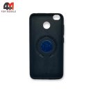 Чехол для Xiaomi Redmi 4X силиконовый с кольцом, черного цвета, iFace