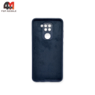 Чехол для Xiaomi Redmi Note 9/Redmi 10X Silicone Case, темно-синего цвета
