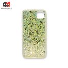 Чехол для Huawei Y5P/Honor 9S силиконовый, глиттер, желтого цвета