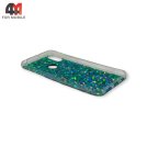 Чехол для Huawei Y6 2019/Honor 8A/Y6s силиконовый, глиттер, зеленого цвета