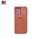 Чехол-книга для Samsung S20 Ultra/S11 Plus пудрового цвета, Leather Cover