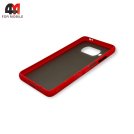 Чехол для Xiaomi Mi 10T Lite пластиковый с усиленной рамкой, красного цвета