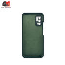 Чехол для Xiaomi Poco M3 Pro/Redmi Note 10T/Redmi Note 10 5G Silicone Case, темно-зеленого цвета