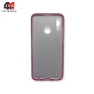 Чехол для Huawei P Smart 2019/Honor 10 Lite силиконовый с блестками, фиолетового цвета