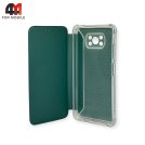 Чехол-книга для Xiaomi Poco X3/X3 Pro с усиленными углами, зеленого цвета