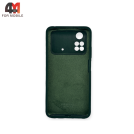 Чехол для Xiaomi Poco M4 Pro 4G Silicone Case, темно-зеленого цвета