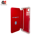 Чехол-книга для Xiaomi Poco M4 Pro 5G/Redmi Note 11 5G с усиленными углами, красного цвета