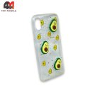 Чехол Iphone X/Xs силиконовый с объемным авокадо