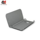 Чехол-книга для Samsung J1 Mini/J105 серебристого цвета