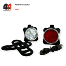 Велоаксессуар Фонарик передний и задний, черный