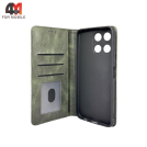 Чехол-книга для Honor X6A 4G темно-зеленого цвета