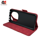 Чехол-книга для Xiaomi Redmi Note 14 Pro Plus 5G бордового цвета, Case