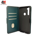 Чехол-книга для Xiaomi Redmi Note 8 шов, зеленого цвета, Case