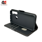 Чехол-книга для Xiaomi Redmi Note 8 шов, черного цвета, Case