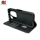 Чехол-книга для Xiaomi Redmi Note 14 Pro 4G шов, черного цвета, Case