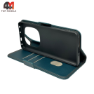 Чехол-книга для Xiaomi Redmi Note 14 Pro Plus 5G шов, зеленого цвета, Case