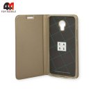 Чехол-книга для Meizu M5 золотого цвета, Case