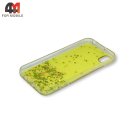 Чехол для Huawei Y5 2019/Honor 8S силиконовый, глиттер, желтого цвета