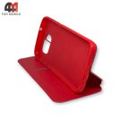 Чехол-книга для Samsung S7 Edge, бок, красного цвета