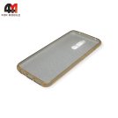 Чехол для Xiaomi Redmi 8 силиконовый с блестками, золотого цвета