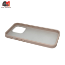 Чехол для Iphone 13 Pro пластиковый с усиленной рамкой, матовый, пудрового цвета, ipaky