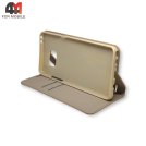 Чехол-книга для Samsung Note 6/7 золотого цвета, New Case