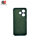 Чехол для Xiaomi Poco M6 4G/Redmi 13 4G Silicone Case, темно-зеленого цвета